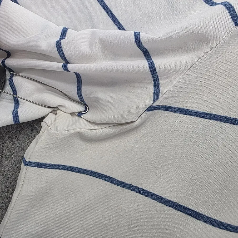 RLX Ralph Lauren Shirt Mens XL White Blue Stripe Loch Lloyd Golf Polo